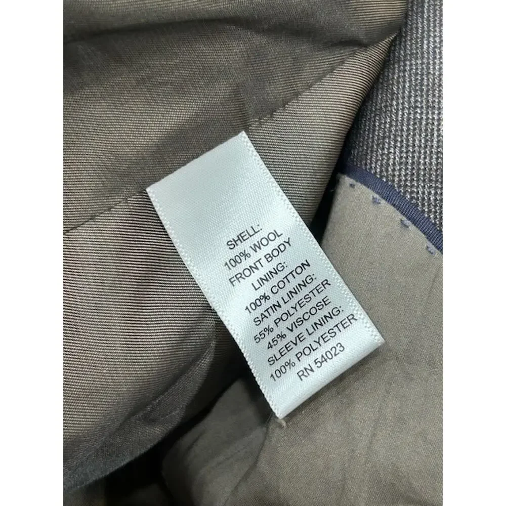 Banana Republic Mens Suit Jacket‎ Blazer 100% Single Breasted Brown Size 38R